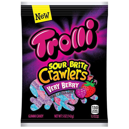 Trolli Very Berry Sour Brite Crawlers 12 – 5 Oz Peg Bags