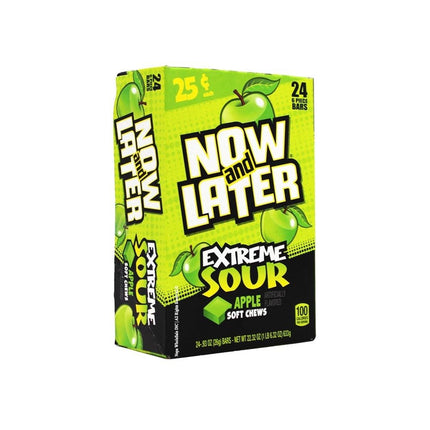 Now & Later 24-.93 Oz Extreme Sour Apple - SBCDISTRO