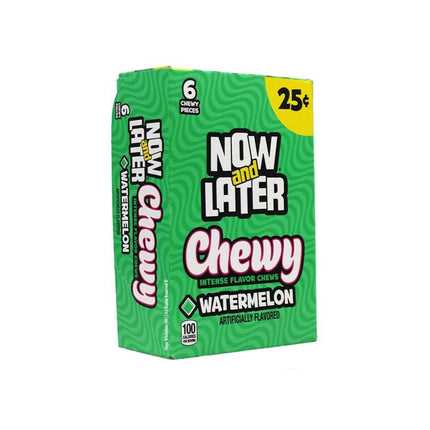 Now & Later 24-.93 Oz Soft Watermelon - SBCDISTRO