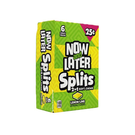 Now & Later 24-.93 Oz Splits Lemon-Lime - SBCDISTRO