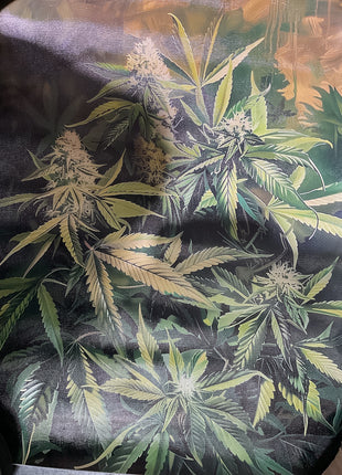 artistic cannabis leaf canvas art