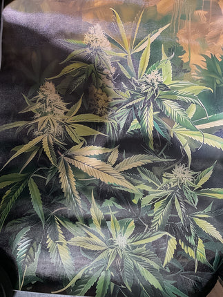 artistic cannabis leaf canvas art