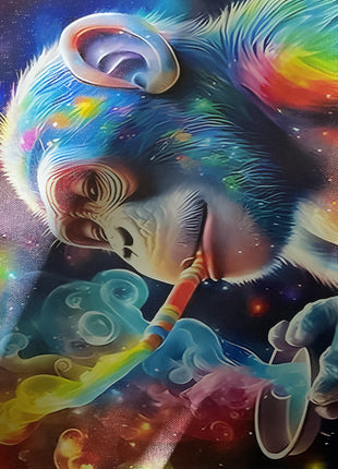 Vibrant monkey canvas art