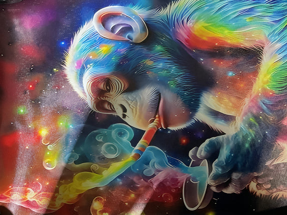 Vibrant monkey canvas art