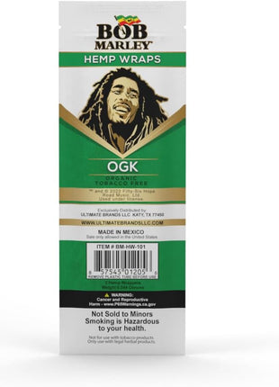 Bob Marley 25Ct Ogk Hemp Wraps