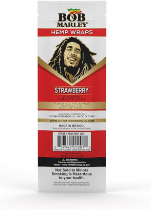 Bob Marley 25Ct Strawberry Hemp Wraps