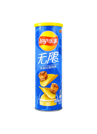 Finger Licking Braised Pork Potato Chips - Salty Snack, 3.17oz