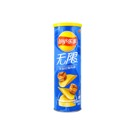 Finger Licking Braised Pork Potato Chips - Salty Snack, 3.17oz