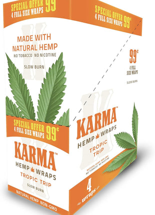 Karma 2 For $0.99 Tropic Trip Hemp Wrap 25 Pack
