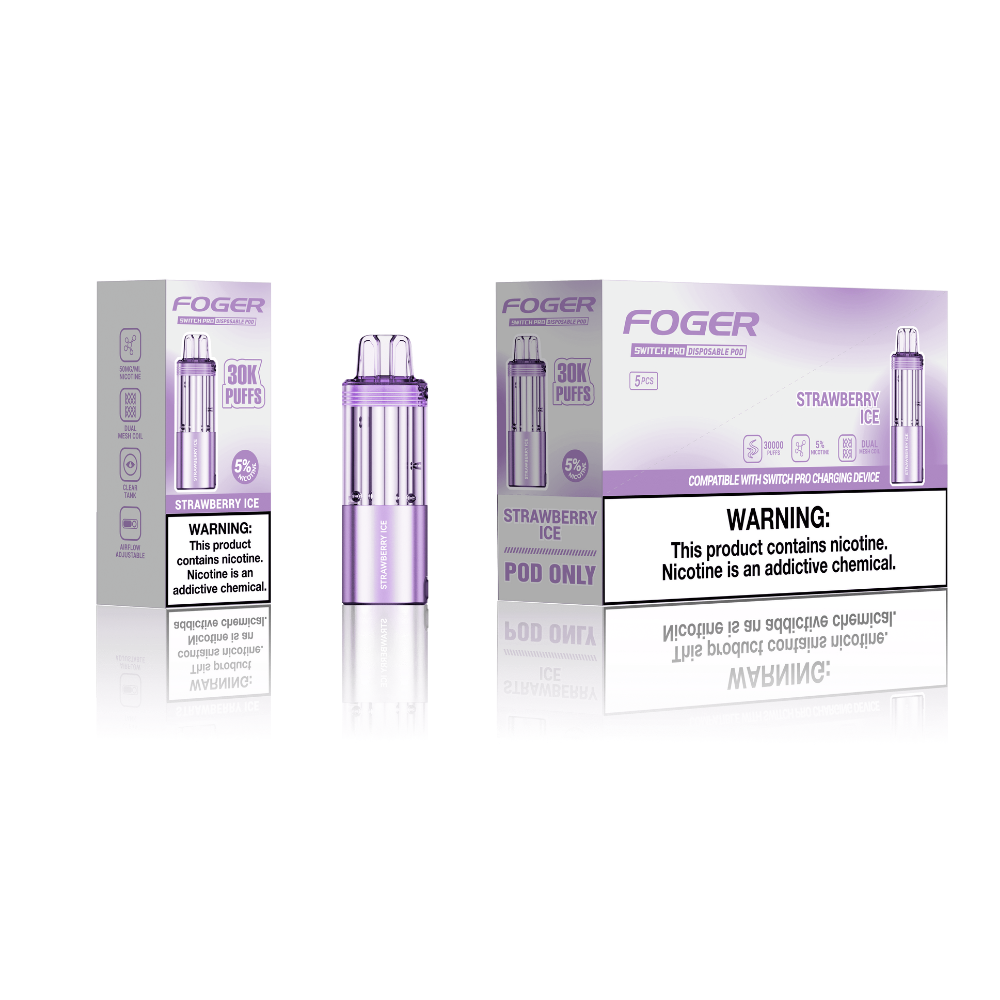 FOGER SWITCH PRO 30K PUFFS 5% NIC 19ML DISPOSABLE POD 5CT/DISPLAY