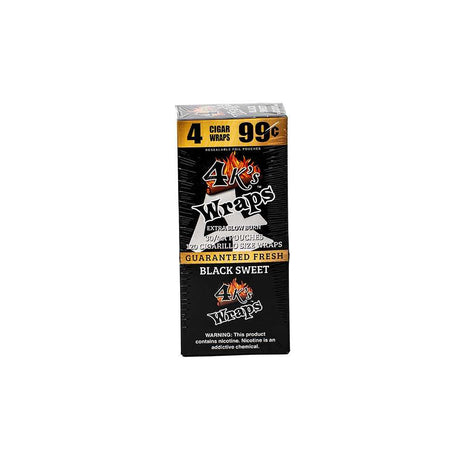 4 KS Black Sweet Wraps | Cigar and Tobacco Wraps | SBCDISTRO