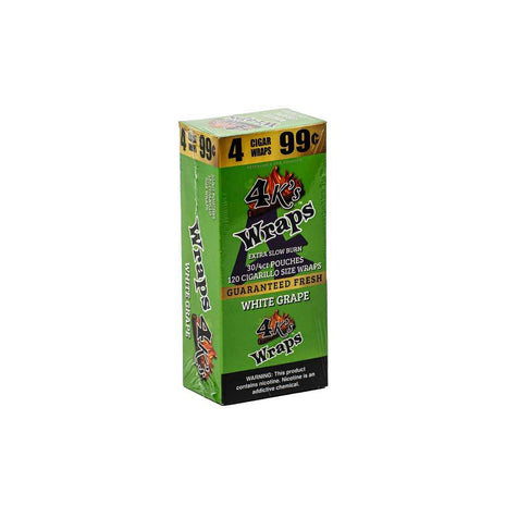 White Grape Cigar Wraps | 4K’S White Grape Wraps | SBCDISTRO
