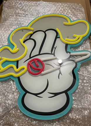 anime hand neon led sign