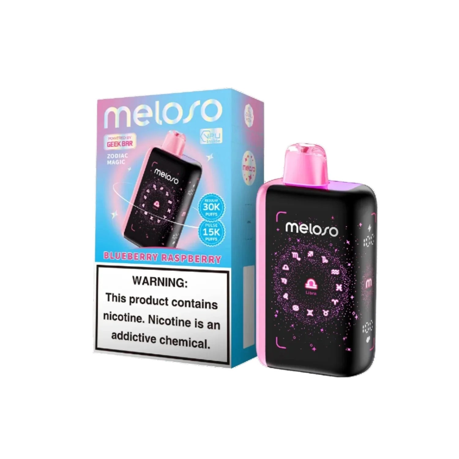 GEEK BAR MELOSO BAR 30K PUFFS 5% NIC 18ML DISPOSABLE 5CT/DISPLAY