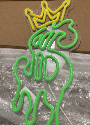 crown dollar sign neon led sign