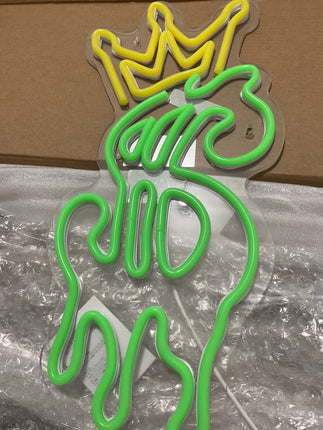 crown dollar sign neon led sign