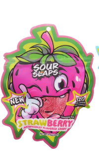 Sour Slaps 1-Pack Flavored Sour Candy Belts - Deliciously Sour, Fresh & Chewy, Extreme Sour Kick, Vegetarian, Choose From 8 Mouth Watering Flavors