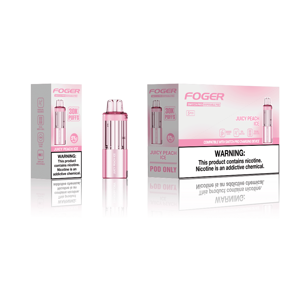 FOGER SWITCH PRO 30K PUFFS 5% NIC 19ML DISPOSABLE POD 5CT/DISPLAY
