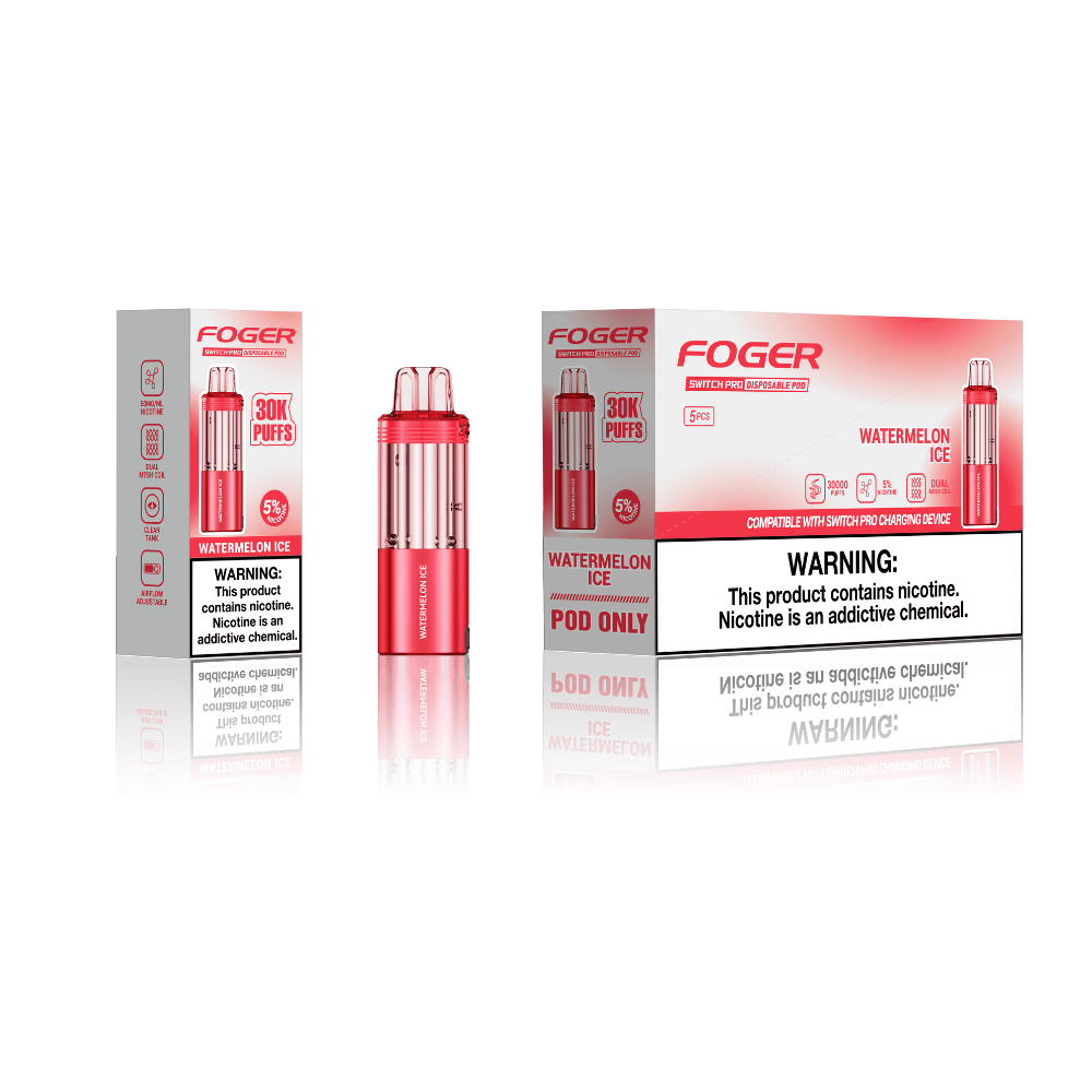 FOGER SWITCH PRO 30K PUFFS 5% NIC 19ML DISPOSABLE POD 5CT/DISPLAY