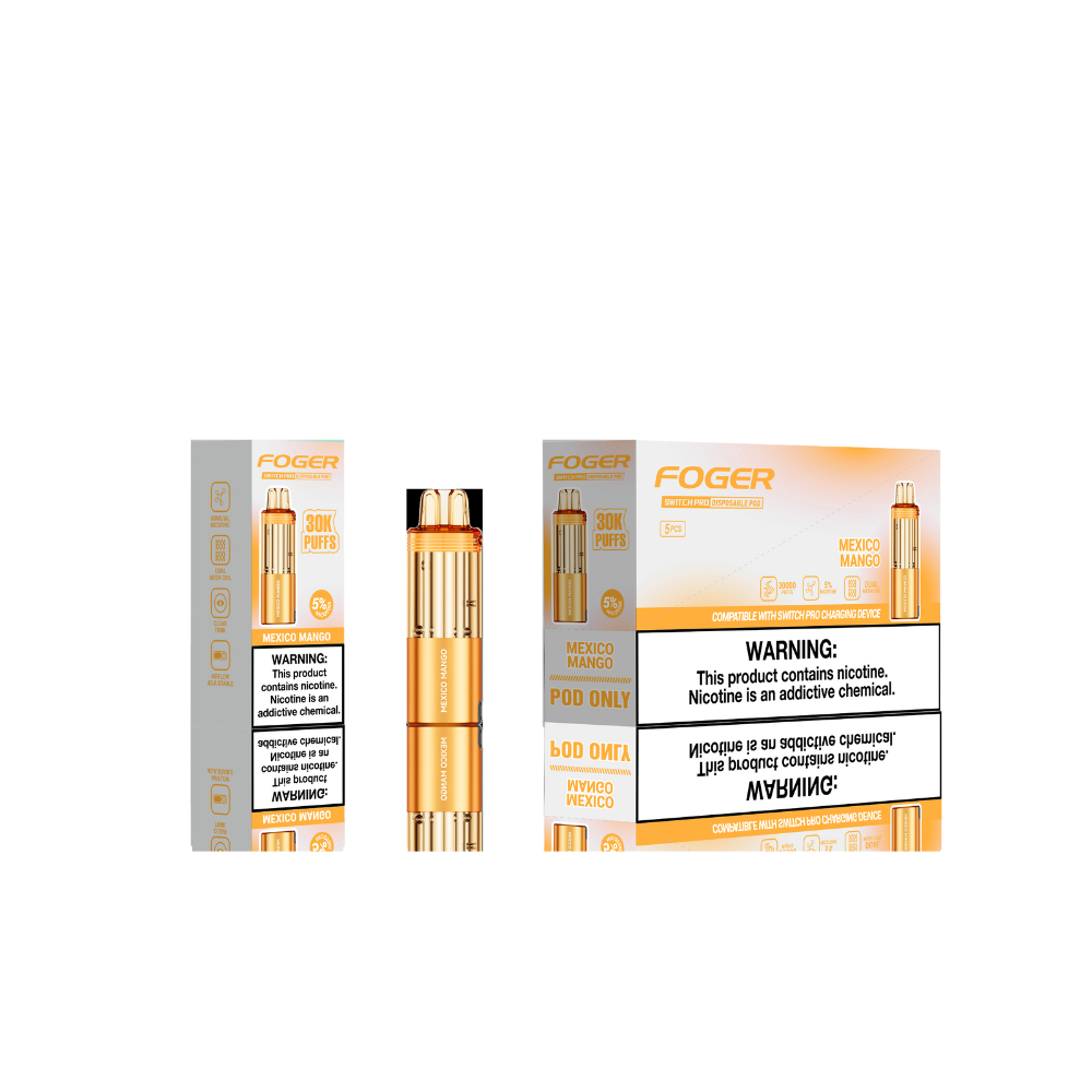 FOGER SWITCH PRO 30K PUFFS 5% NIC 19ML DISPOSABLE POD 5CT/DISPLAY