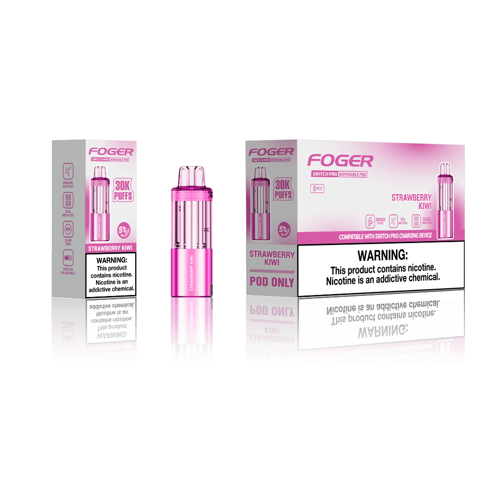 FOGER SWITCH PRO 30K PUFFS 5% NIC 19ML DISPOSABLE POD 5CT/DISPLAY