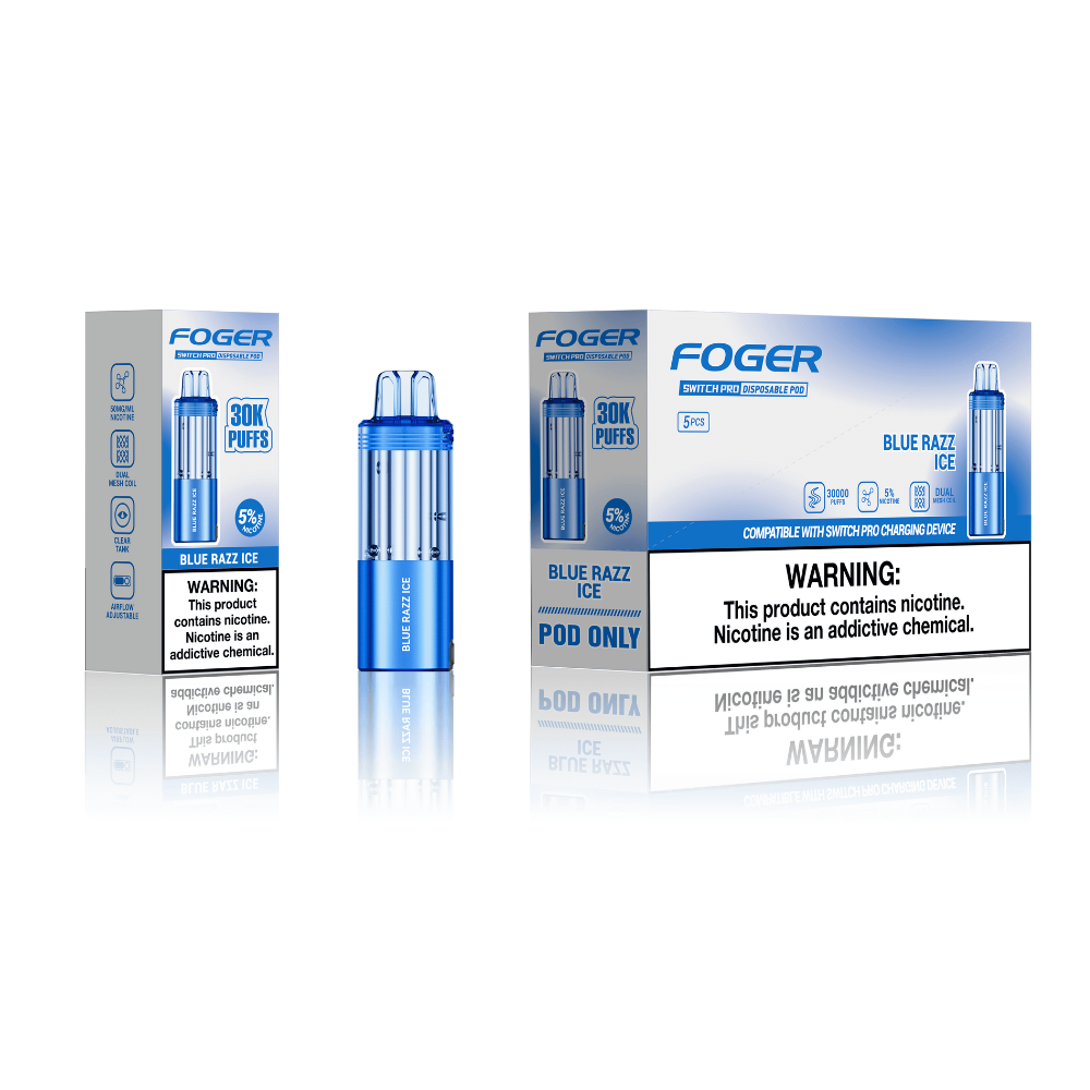 FOGER SWITCH PRO 30K PUFFS 5% NIC 19ML DISPOSABLE POD 5CT/DISPLAY
