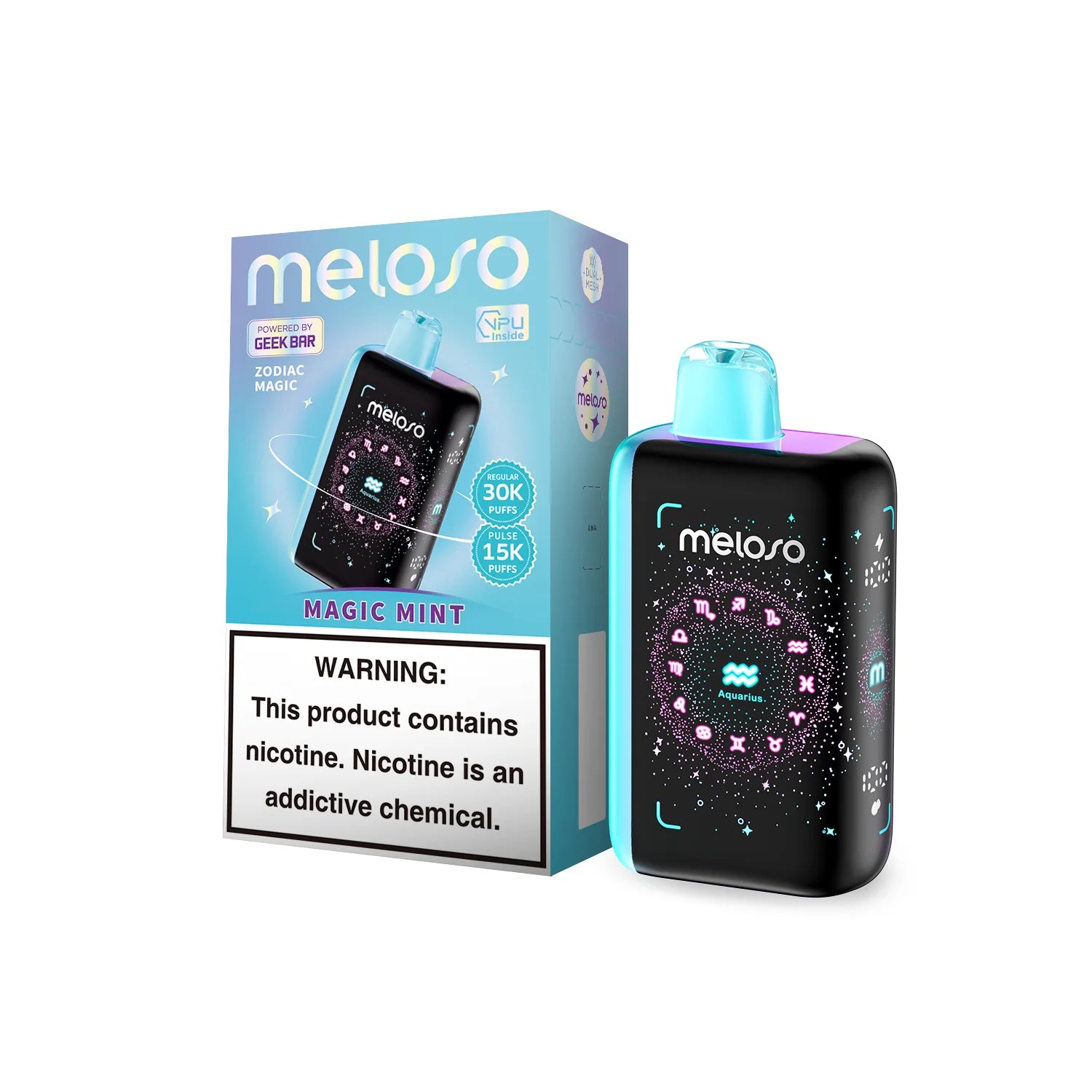 GEEK BAR MELOSO BAR 30K PUFFS 5% NIC 18ML DISPOSABLE 5CT/DISPLAY