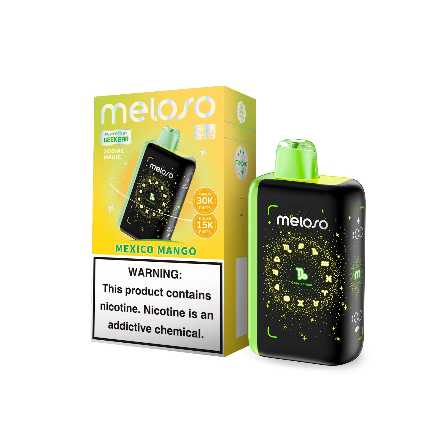 GEEK BAR MELOSO BAR 30K PUFFS 5% NIC 18ML DISPOSABLE 5CT/DISPLAY