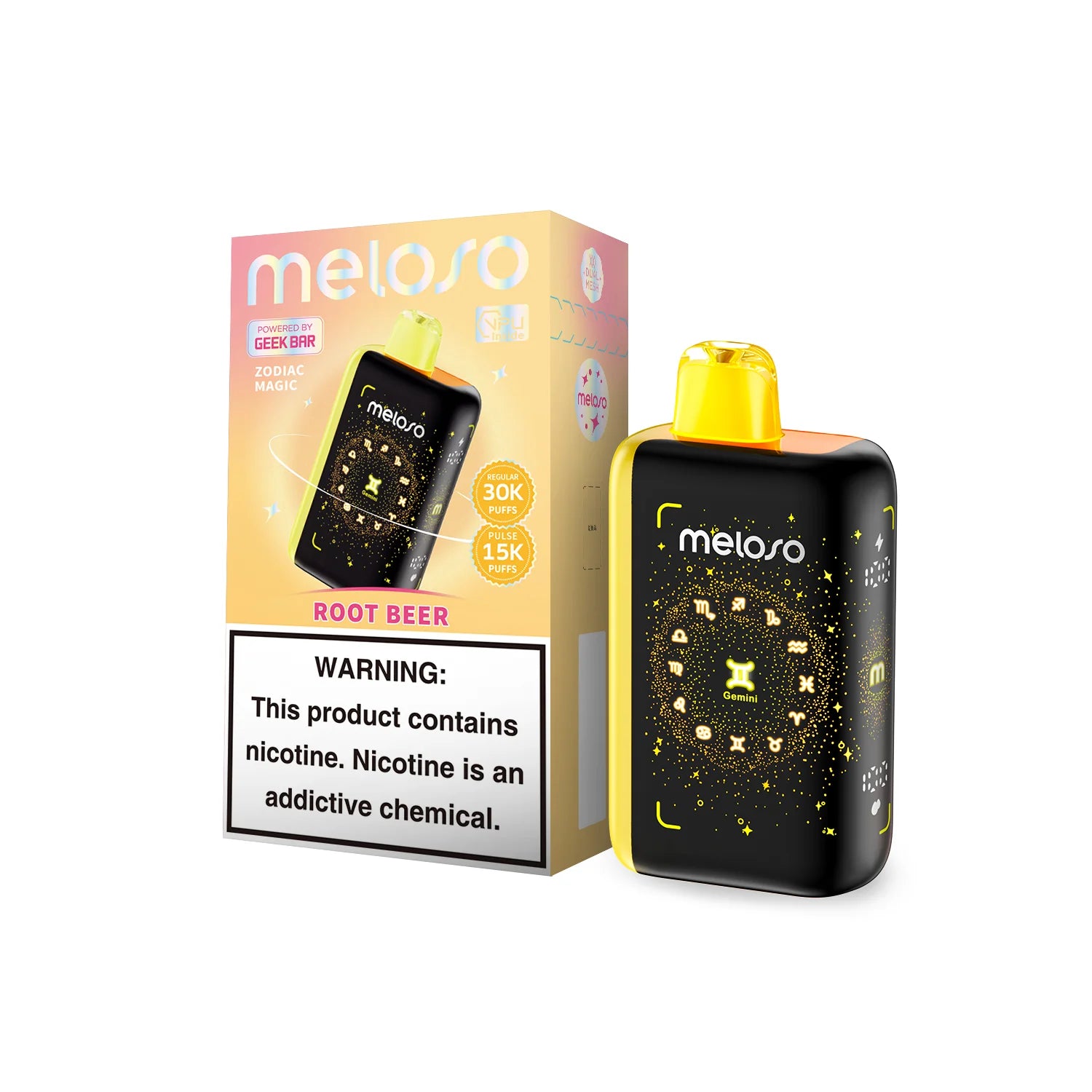 GEEK BAR MELOSO BAR 30K PUFFS 5% NIC 18ML DISPOSABLE 5CT/DISPLAY
