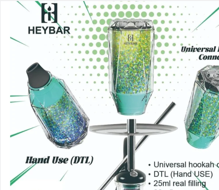 HeyBar E-Hookah Head 25K Disposable 6PK