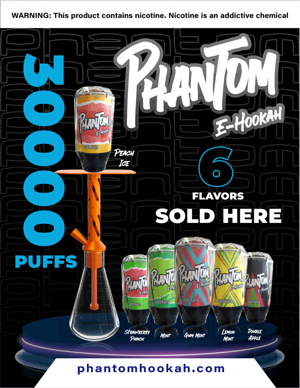 Phantom Hookah E Head 6 count
