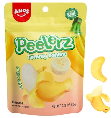 AMOS Peelable Banana Candy Peelerz Gummy Banana Peeling