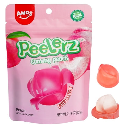 AMOS Peelable Peach Candy Peelerz Gummy Banana Peeling