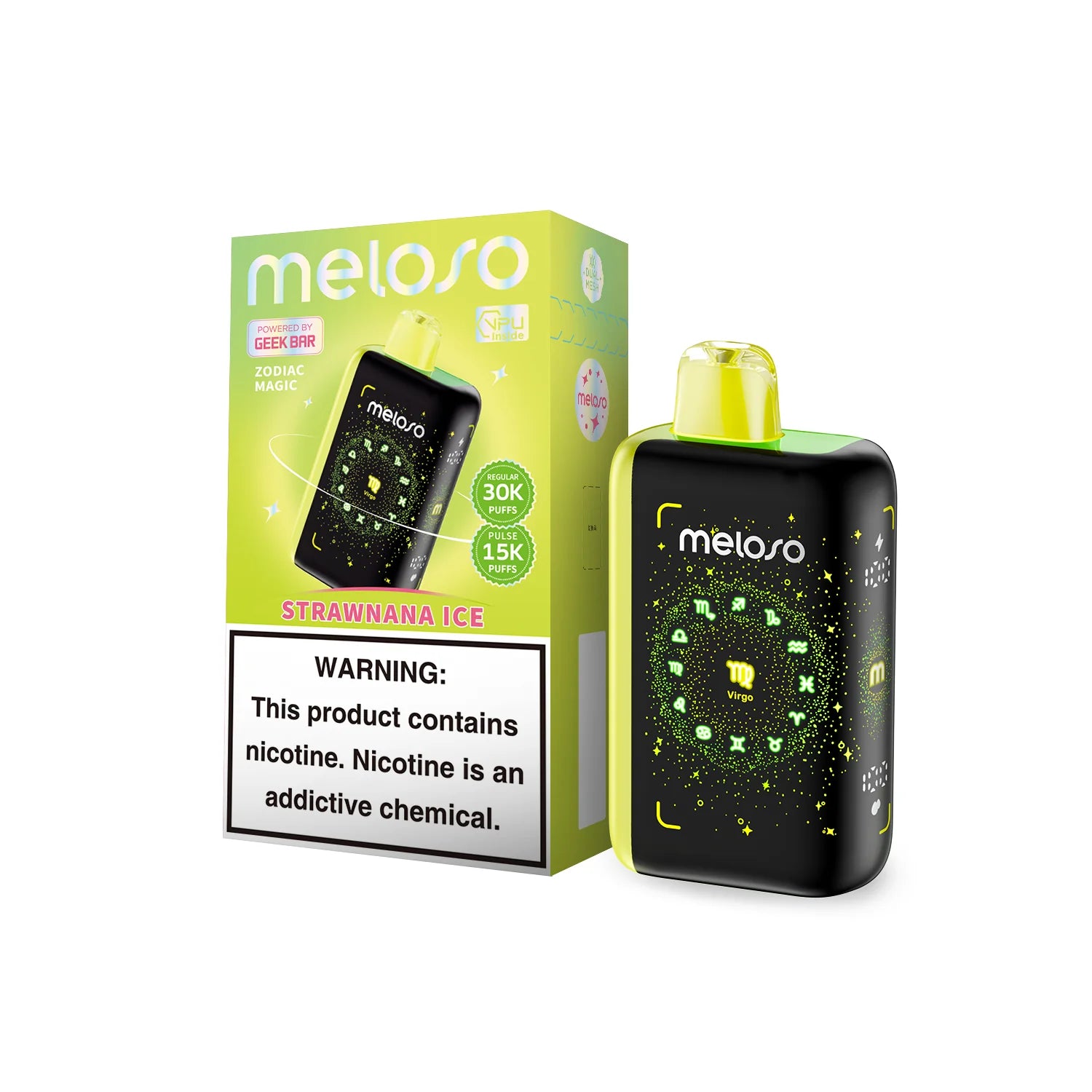 GEEK BAR MELOSO BAR 30K PUFFS 5% NIC 18ML DISPOSABLE 5CT/DISPLAY