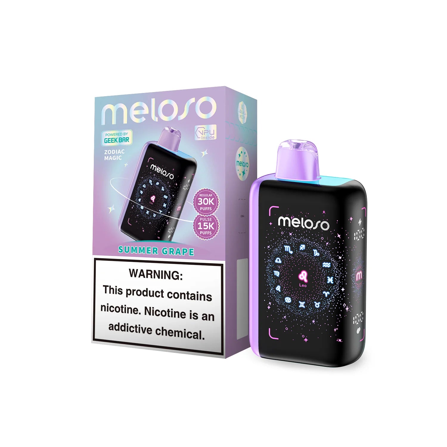 GEEK BAR MELOSO BAR 30K PUFFS 5% NIC 18ML DISPOSABLE 5CT/DISPLAY
