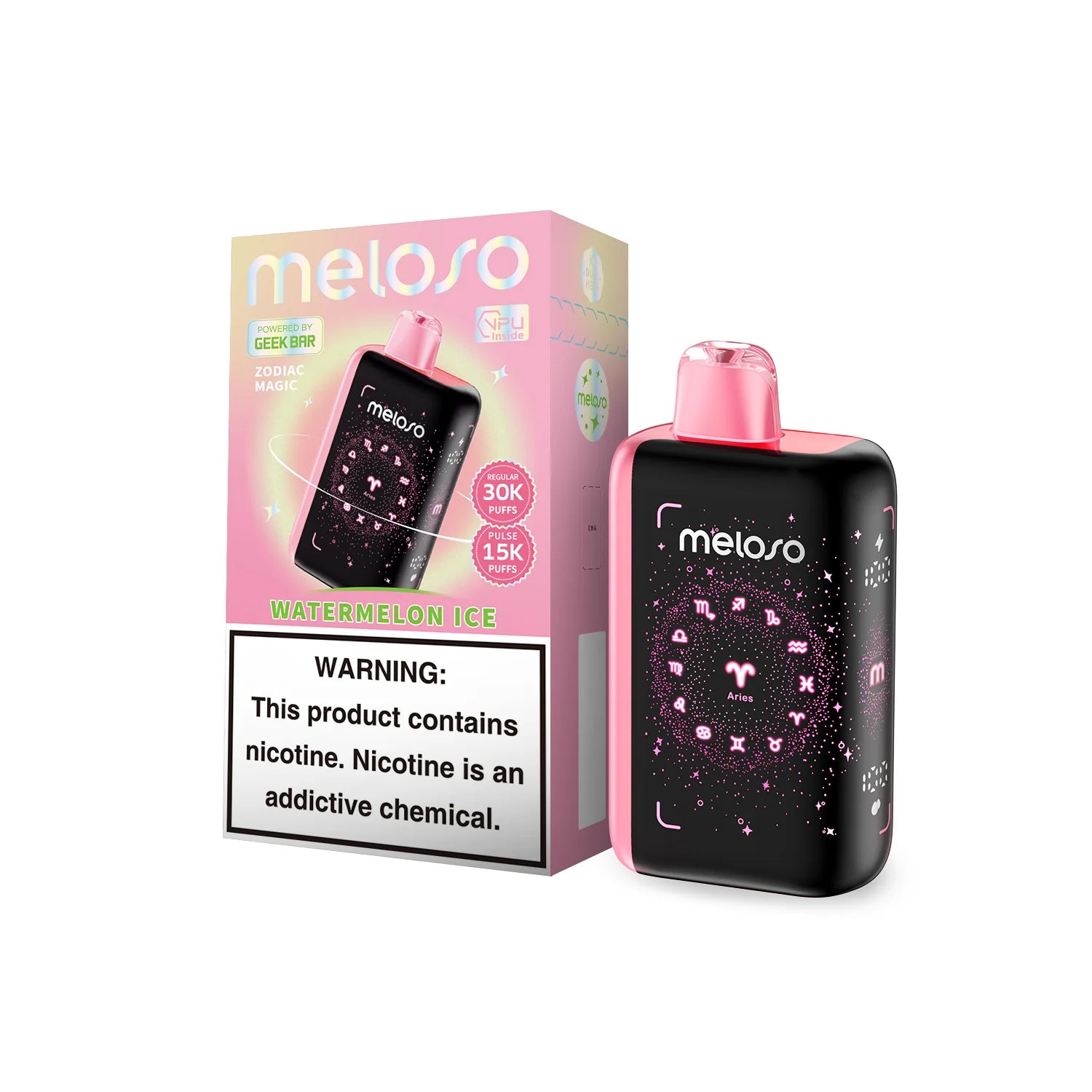 GEEK BAR MELOSO BAR 30K PUFFS 5% NIC 18ML DISPOSABLE 5CT/DISPLAY