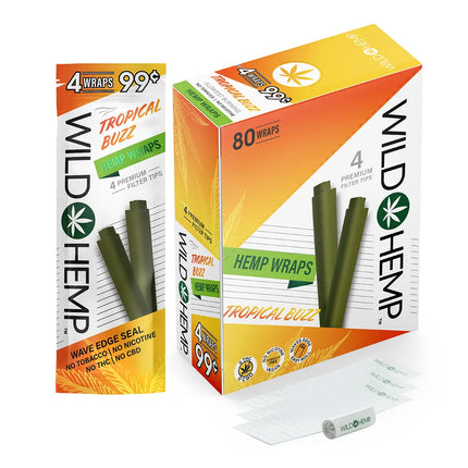 Wild Hemp 20Ct Tropical Buzz Wraps 4 For $0.99