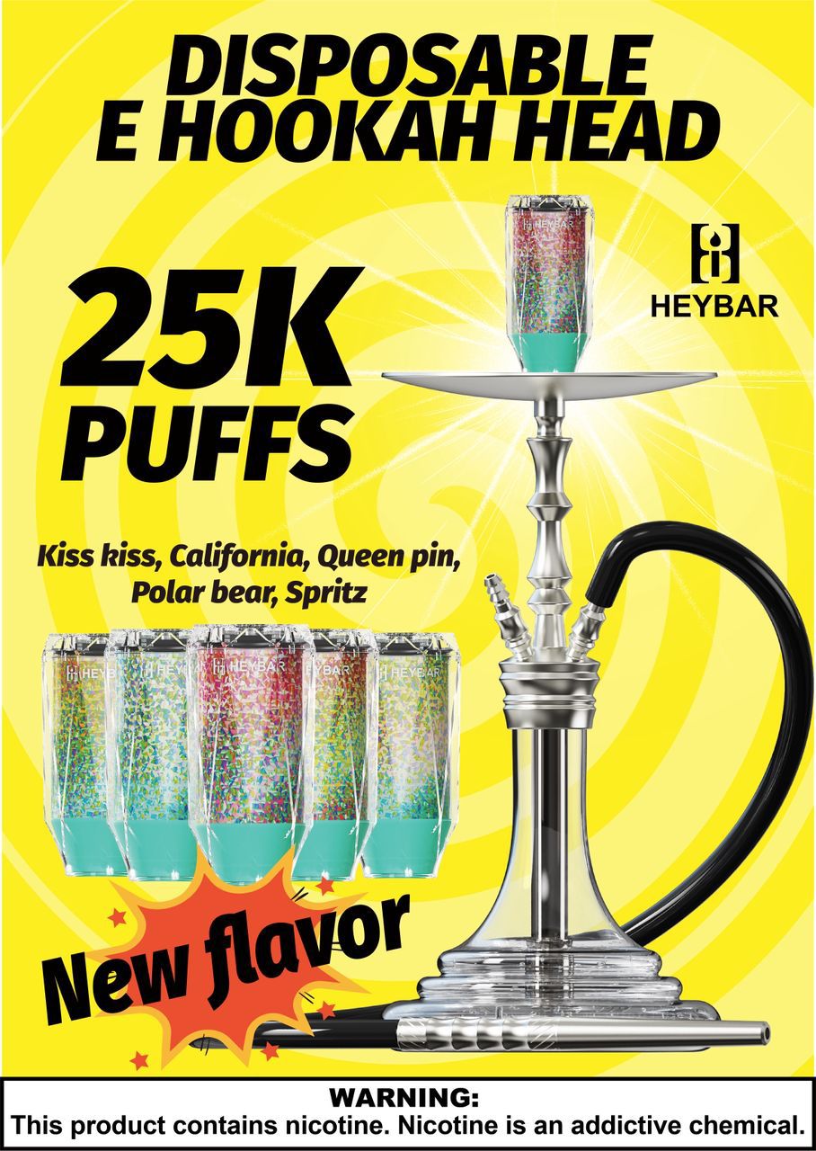 HeyBar E-Hookah Head 25K Disposable 6PK