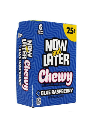 Now & Later 24-.93 Oz Chewy Blue Raspberry - SBCDISTRO