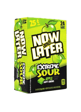 Now & Later 24-.93 Oz Extreme Sour Apple - SBCDISTRO