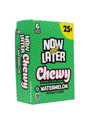 Now & Later 24-.93 Oz Soft Watermelon - SBCDISTRO