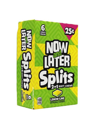 Now & Later 24-.93 Oz Splits Lemon-Lime - SBCDISTRO