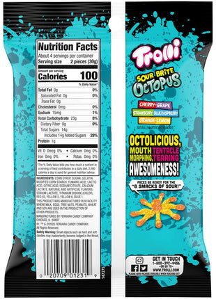 .Trolli Sour Brite Octopus 12 – 4.25 Oz Peg Bags - SBCDISTRO