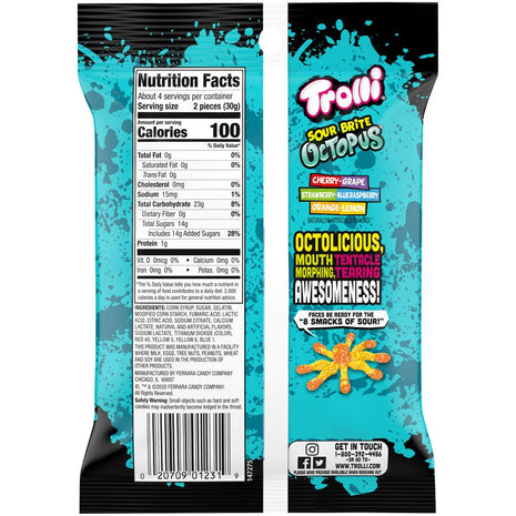 .Trolli Sour Brite Octopus 12 – 4.25 Oz Peg Bags - SBCDISTRO