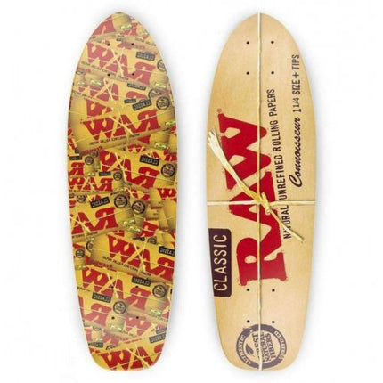 25" Raw Skateboard With Raw Classic Sticker 1 1/4 Connoisseur Design - SBCDISTRO