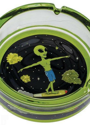 Green Alien Glass Ashtray | Surfer Glass Ashtray | SBCDISTRO
