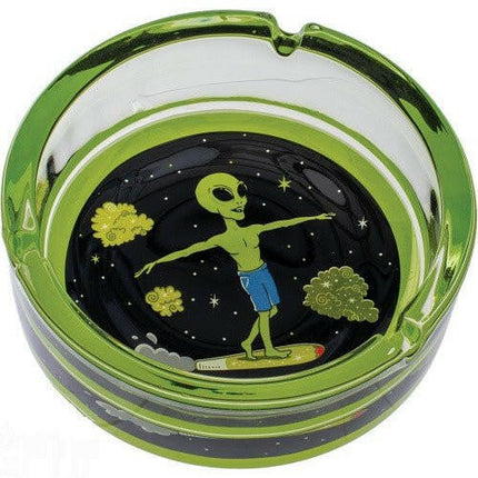 Green Alien Glass Ashtray | Surfer Glass Ashtray | SBCDISTRO