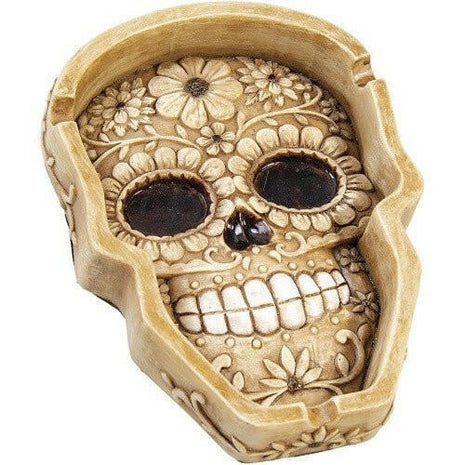 Sugar Skull Ashtray | Skull Polystone Ashtray | SBCDISTRO