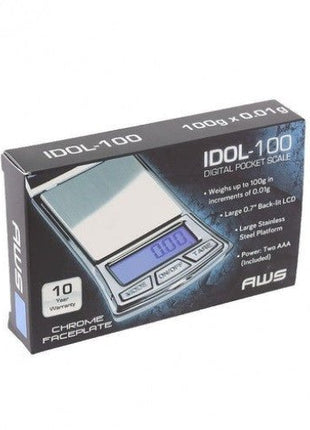 Aws Idol-100 Pocket Scale 100 X 0.01g Silver - SBCDISTRO