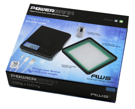 Aws Power Bank 100g X 0.01g Pocket Scale - SBCDISTRO